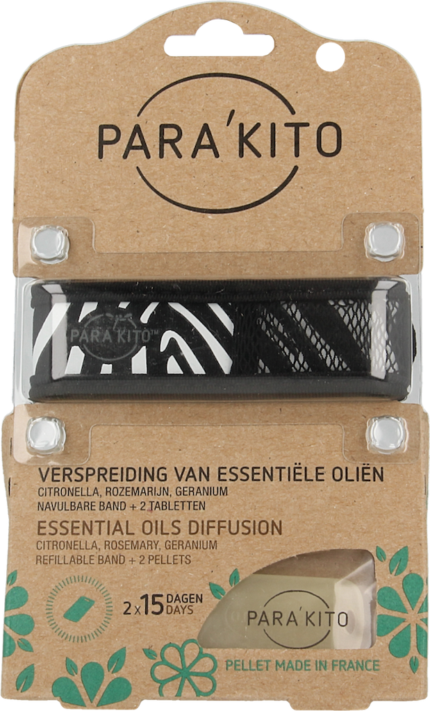 Image of Parakito Anti-Muggen Armband Design Zwart