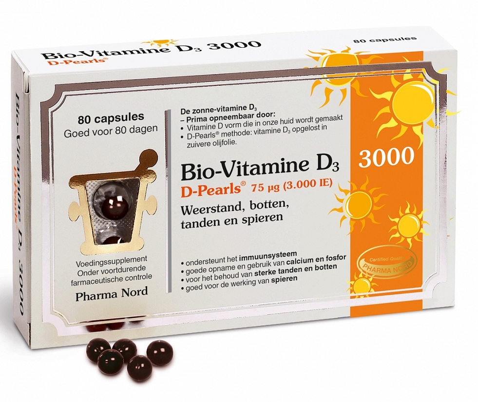 Pharma Nord Bio-Vitamine D3 75mcg 3000ie Capsules