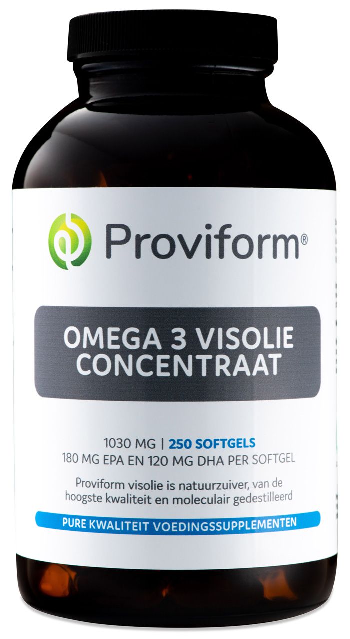 Afbeelding van Proviform Omega 3 Visolieconcentraat 1000mg Softgels 250st