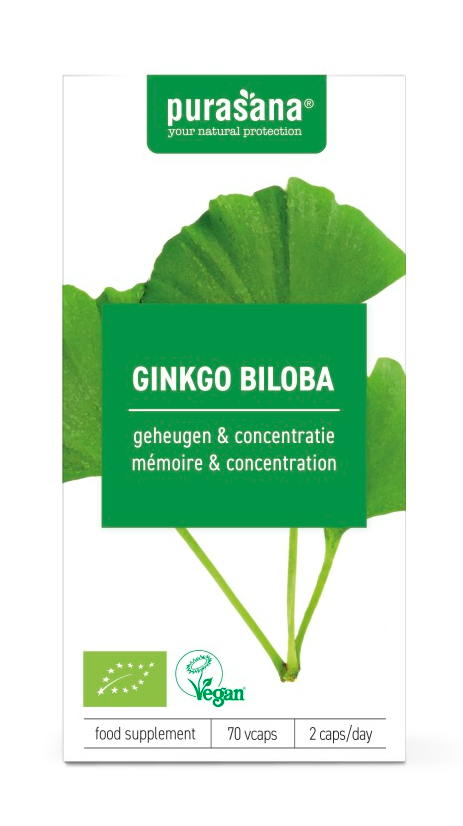 Purasana Ginkgo Biloba Capsules afbeelding