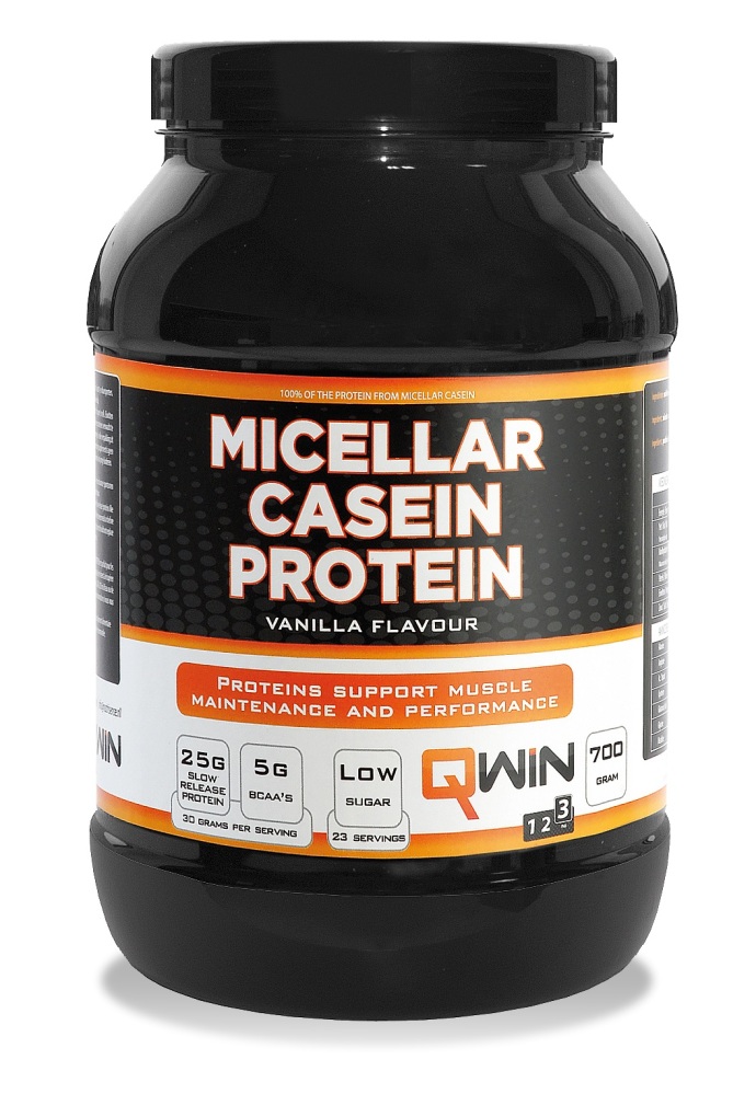 QWIN Micellar Casein Protein - Slow Release Eiwitshake - Vanilla 700g