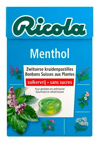 Ricola Kruidenpastilles Menthol Suikervrij