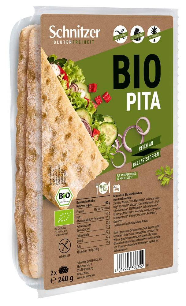 Schnitzer Gluten Freiheit Bio Pita afbeelding