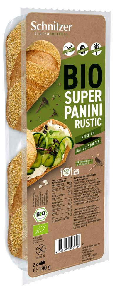 Schnitzer Gluten Freiheit Bio Super Panini Rustic afbeelding