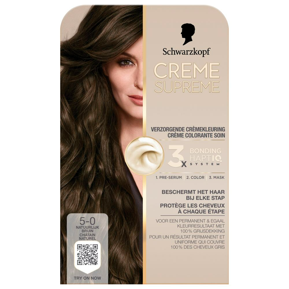 Schwarzkopf Creme Supreme Crèmekleuring 5-0 Natuurlijk Bruin afbeelding