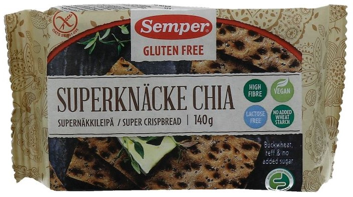 Semper Glutenvrije Knäckebröd Chia