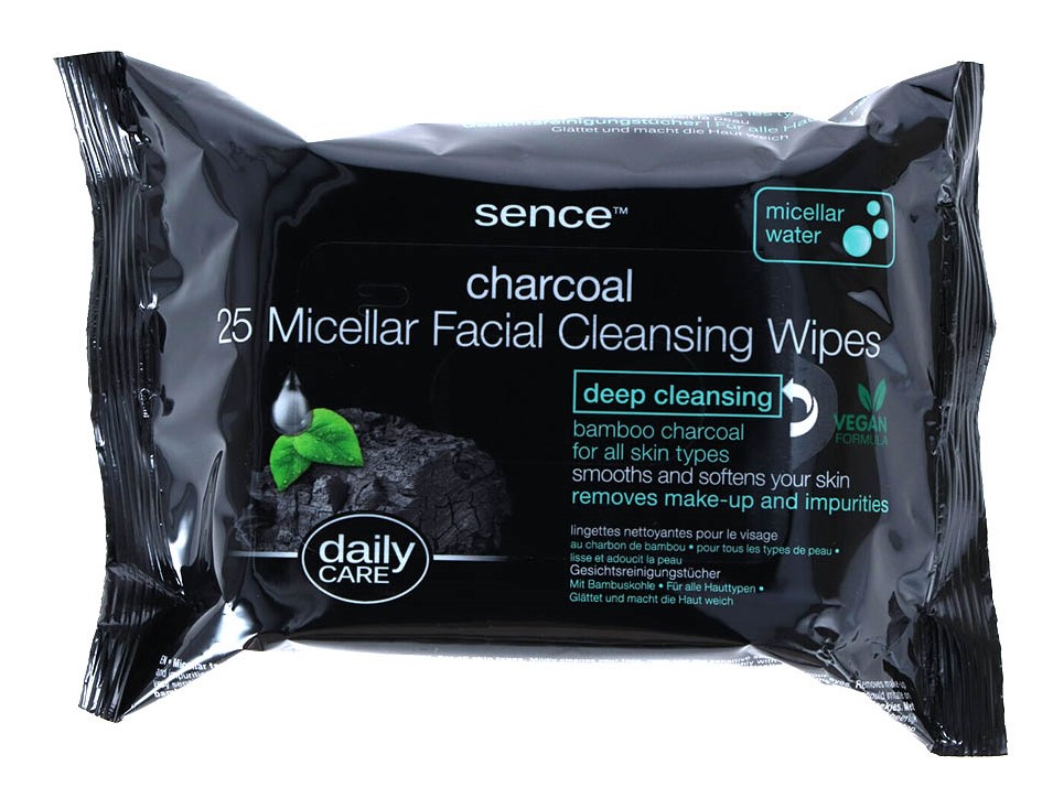 SenceBeauty Gezichtsreinigingsdoekjes Charcoal