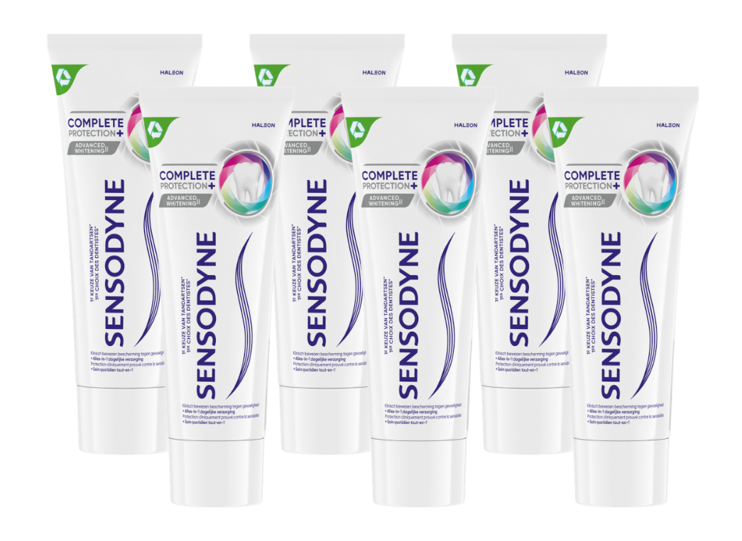 Sensodyne Complete Protection Advanced Whitening Tandpasta Multiverpakking afbeelding