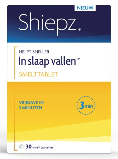 Shiepz Helpt sneller In slaap vallen - Citroenmelisse helpt om sneller in slaap te vallen - 30 smelttabletjes