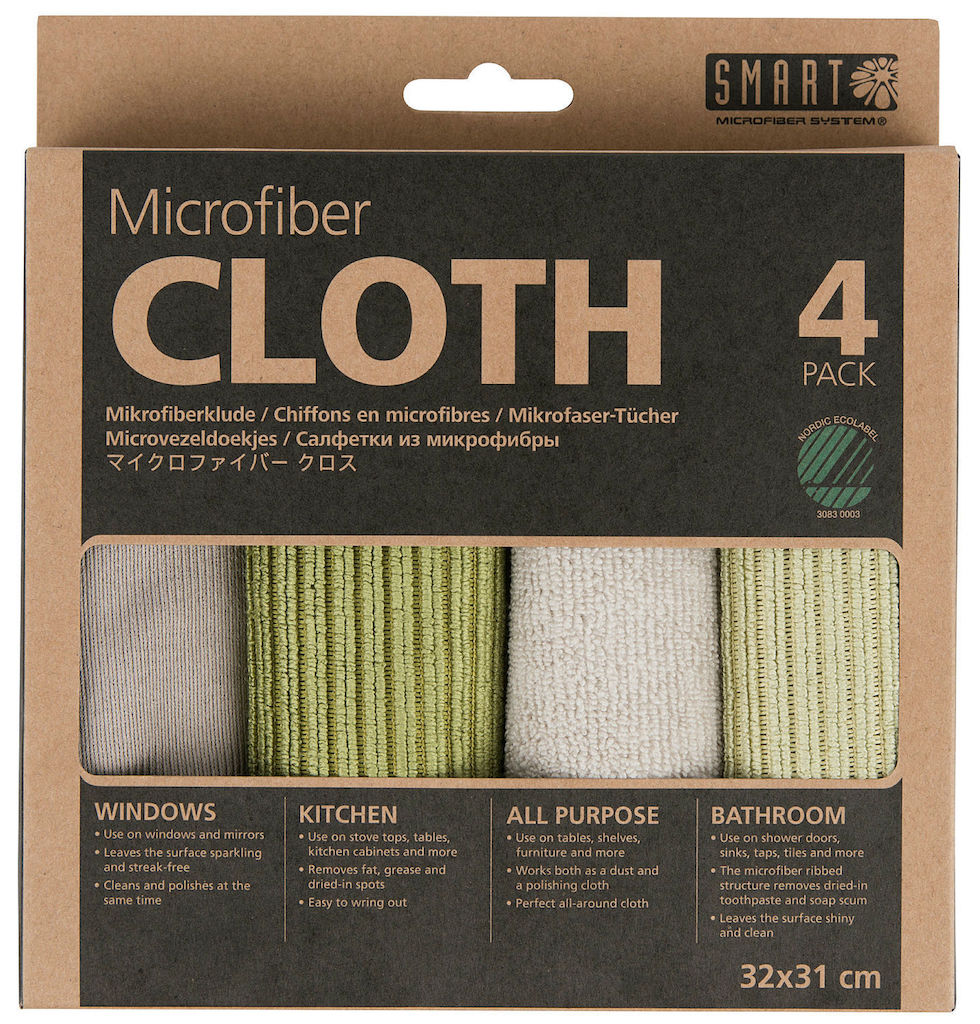 Smart Microfiber System Microvezeldoekjes Grijs Groen