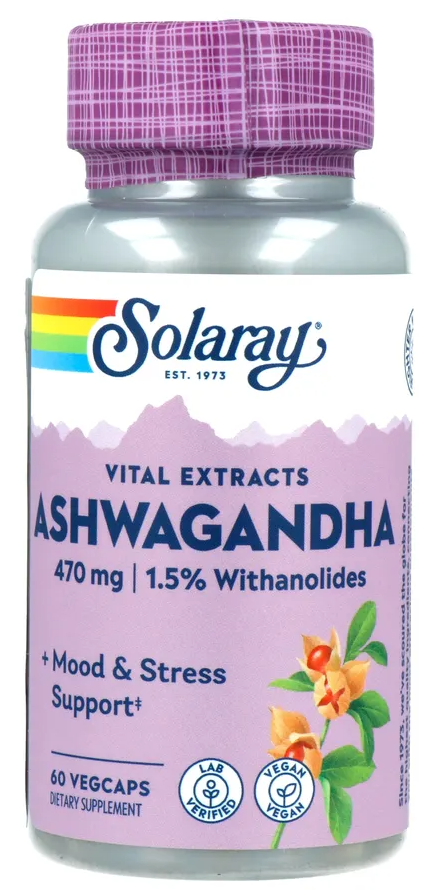 Solaray Ashwagandha Extract Capsules