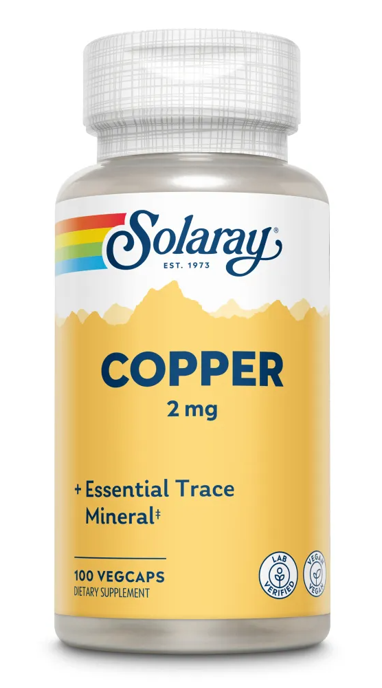 Solaray Copper 2mg Capsules