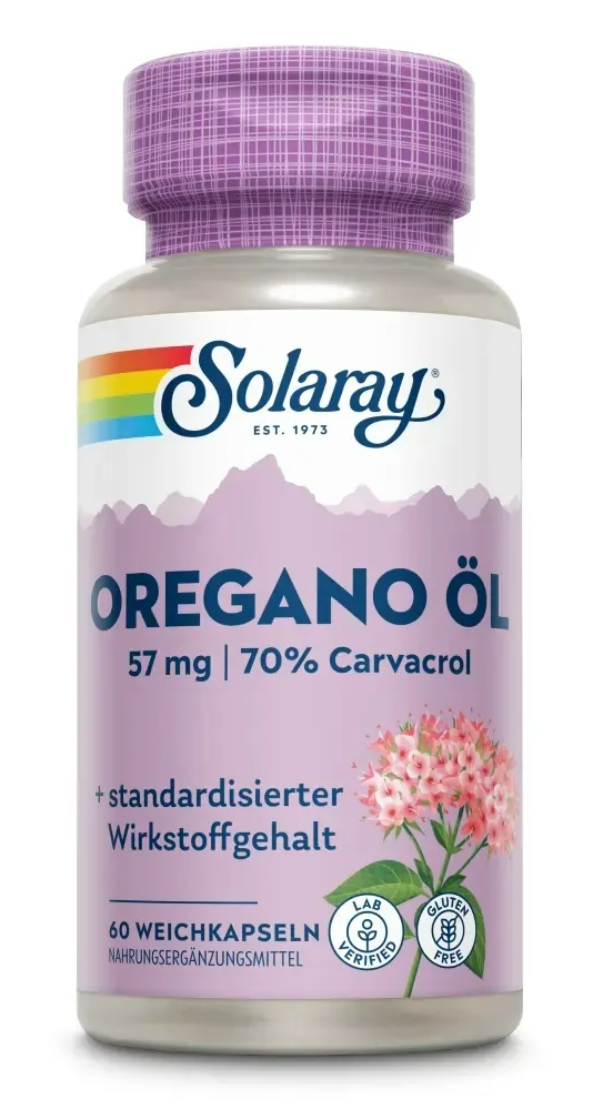 Solaray Oregano Olie Carvacrol Softgels afbeelding