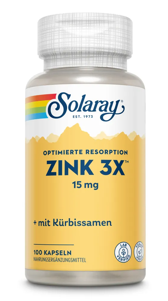 Solaray Zink 3-voudig 15mg Capsules