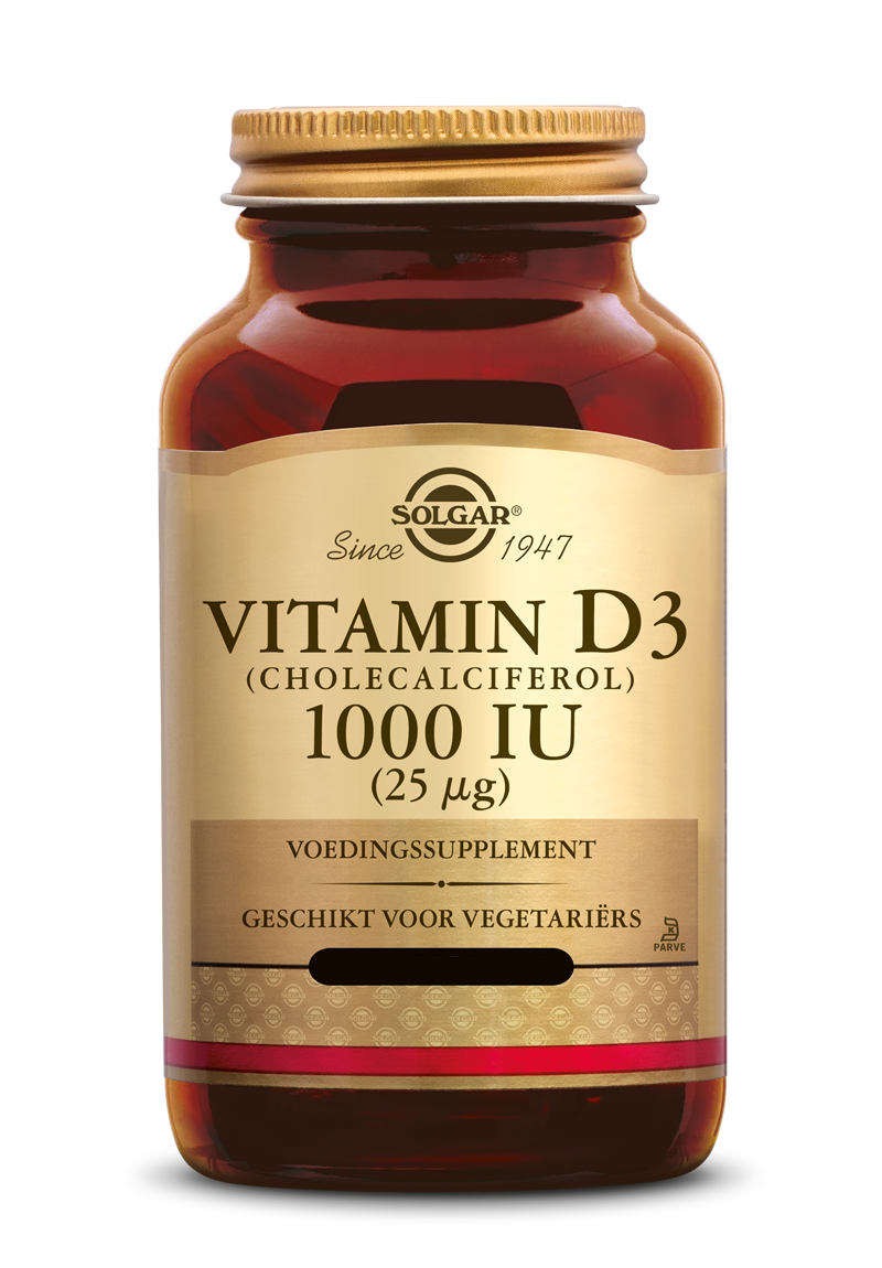 Solgar Vitamine D-3 1000 IU (25 mcg) Tabletten afbeelding