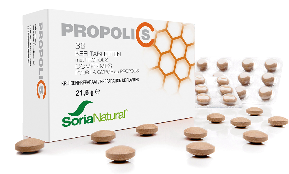 Soria Natural Propolis C Keeltabletten 36st