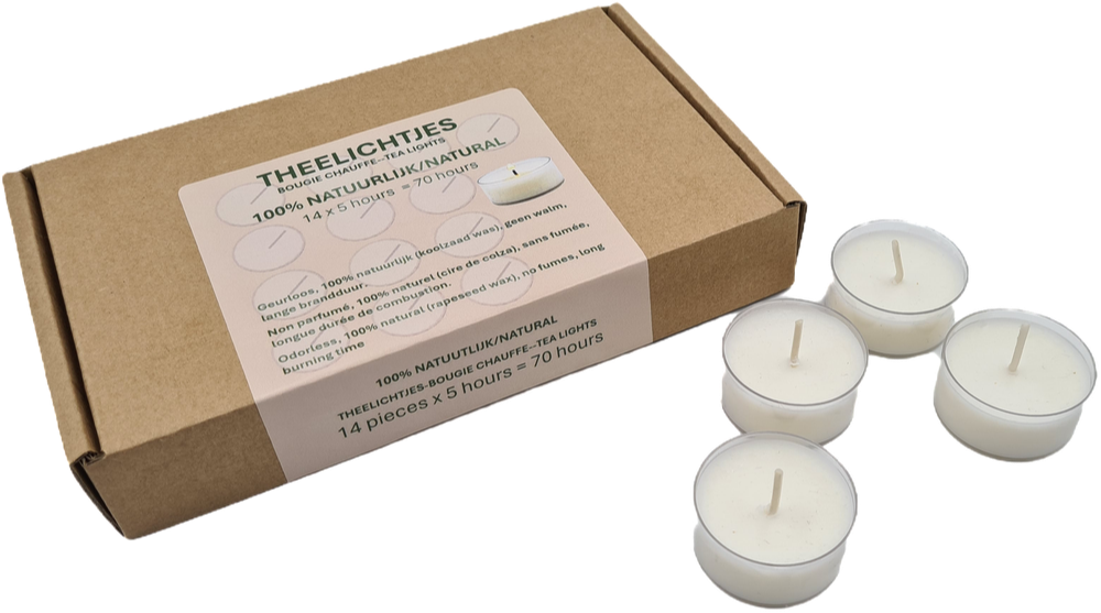 Soylites Natural Theelichtjes - 100% koolzaadwas