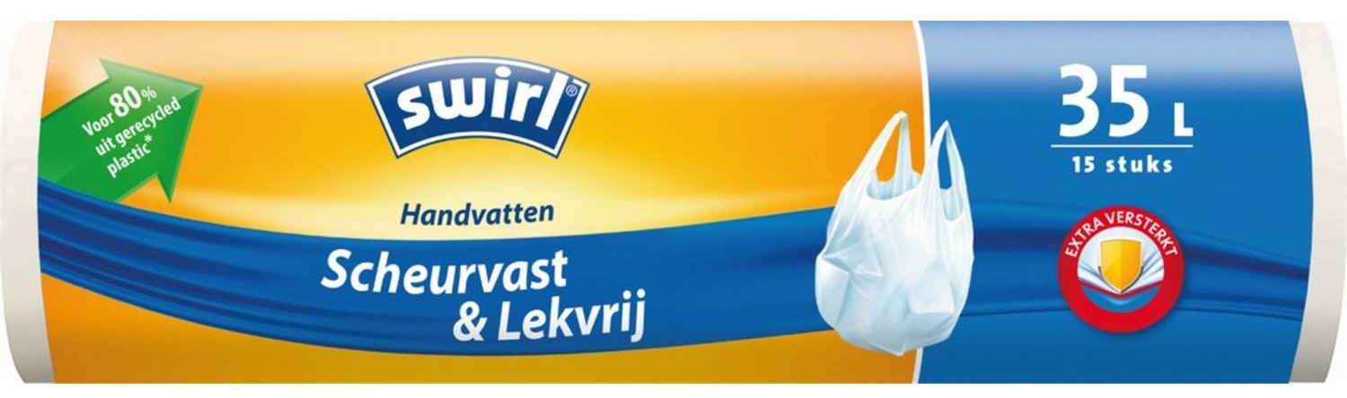 Swirl Pedaalemmerzakken Scheurvast & Lekvrij Met Handvatten 35L