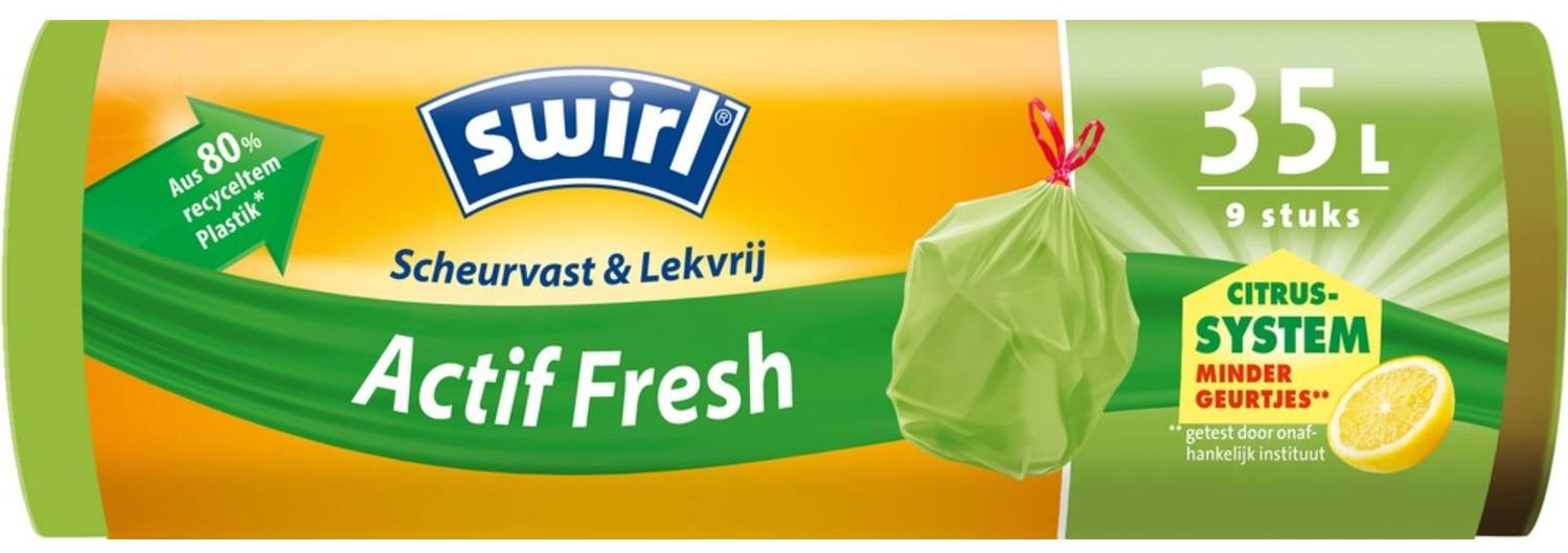 Swirl Afvalzakken Trekband Actif Fresh 35L