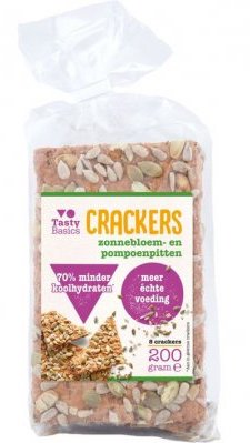 TastyBasics Crackers Zonnebloem- en Pompoenpitten