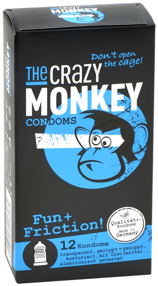The Crazy Monkey Fun+Friction! Condooms