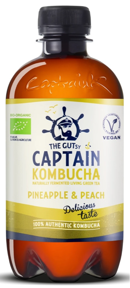 The GUTsy Captain Kombucha Pineapple & Peach