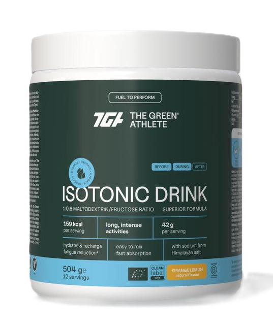 The Green Athlete Isotonic Drink Bio Poeder afbeelding