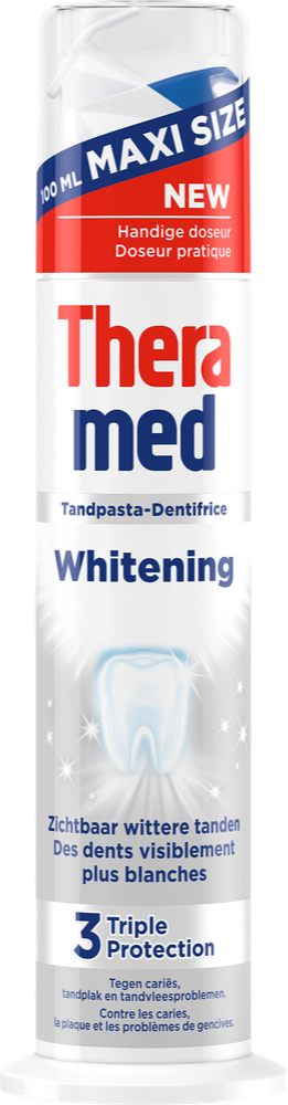 Theramed Whitening 3 Triple Protection Tandpasta afbeelding