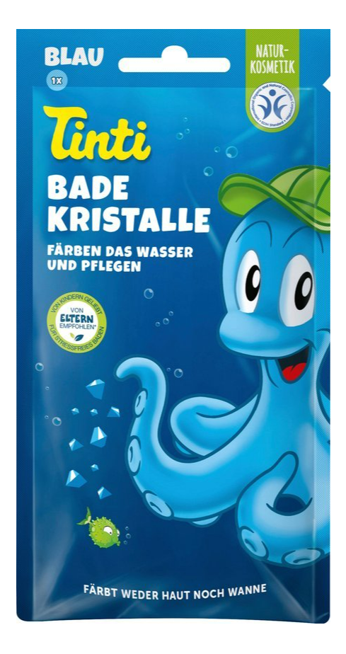 Tinti badkristallen blauw, 60 g