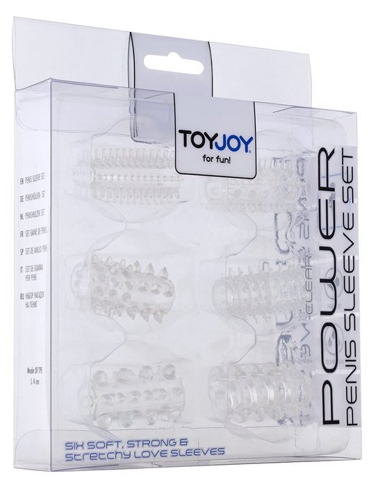 Toyjoy Power Penis Sleeve Set Clear afbeelding