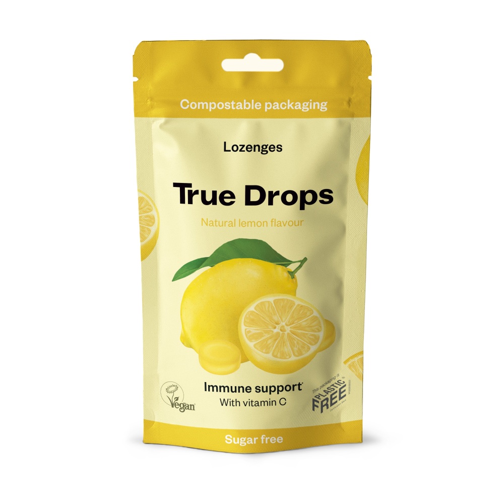 Image of True Drops Keelpastilles Lemon 