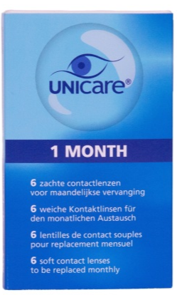 Unicare 1 Month 6 Zachte Contactlenzen -2.75