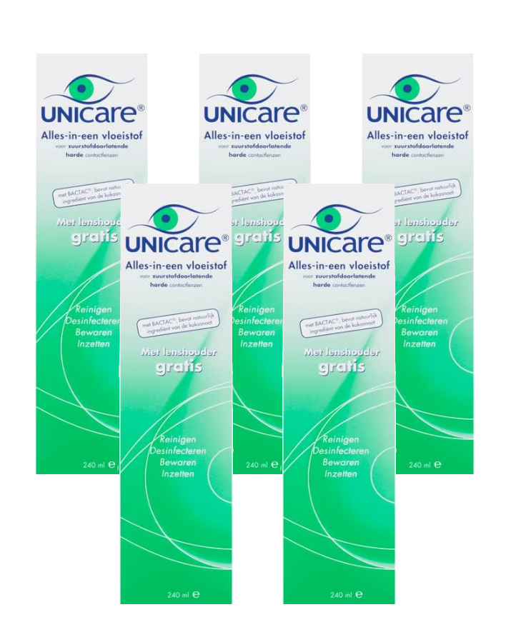 Unicare Alles-in-een vloeistof Voor Harde Contactlenzen Multiverpakking afbeelding