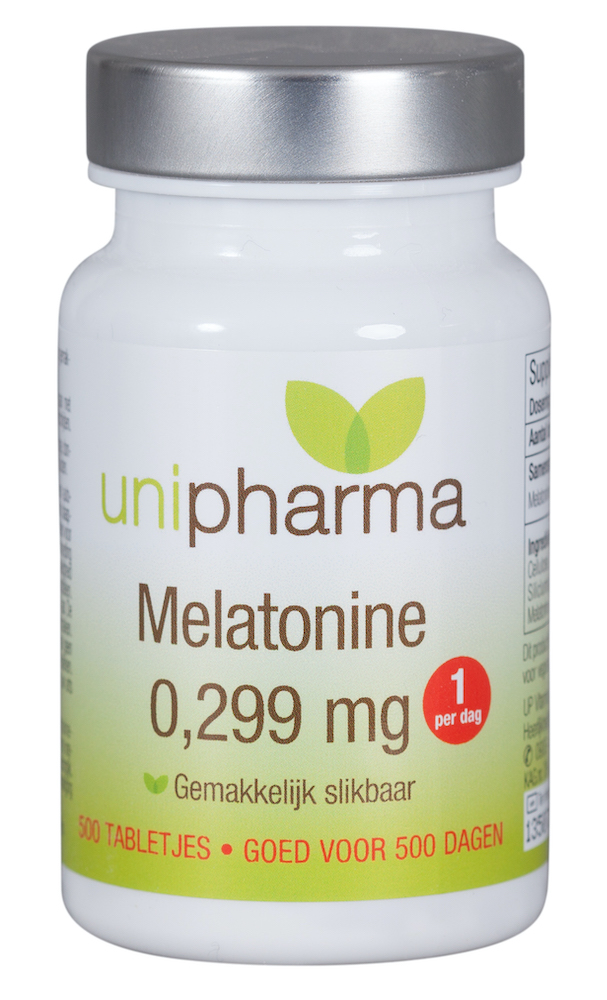 Unipharma Melatonine Puur 0,299mg Tabletten 500st