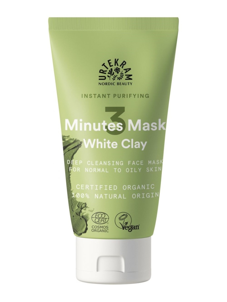 Urtekram Instant Purifying 3 Minutes Mask - White Clay