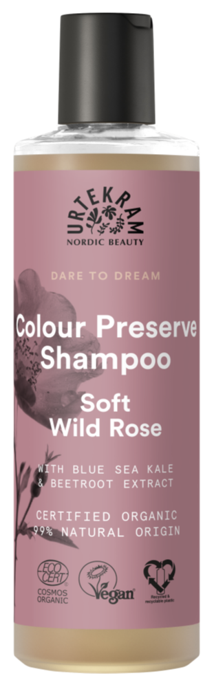Urtekram Soft Wild Rose Colour Preserve Shampoo afbeelding