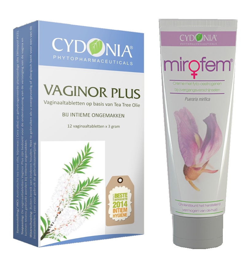 Cydonia Phytopharmaceuticals Vaginor Plus en Microfem Creme combi Cydonia Phytopharmaceuticals Vaginor Plus en Microfem Creme combi
