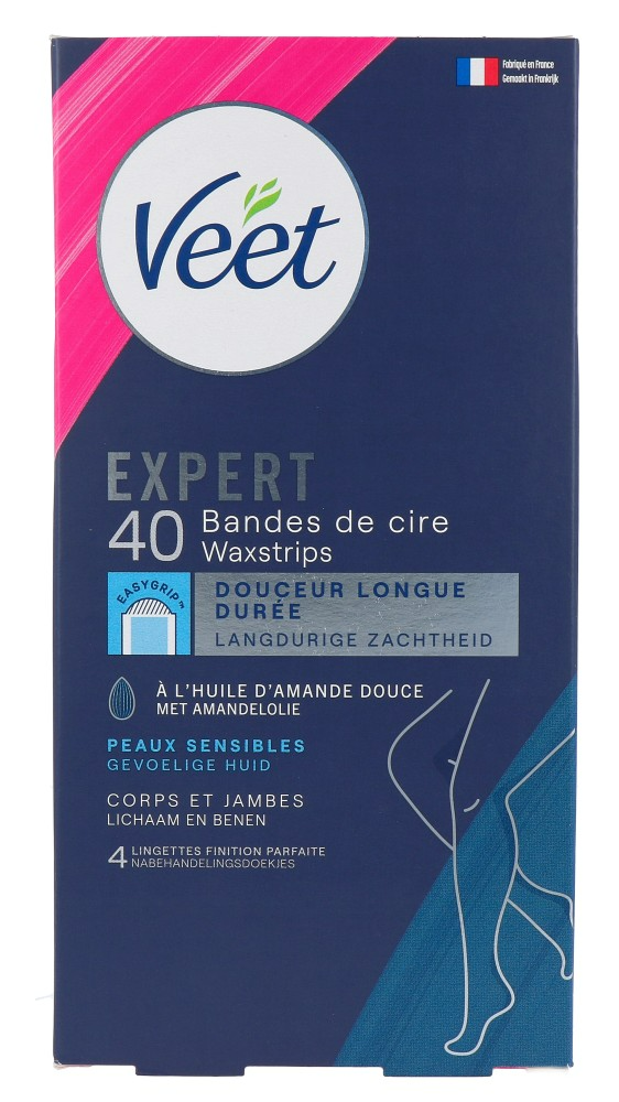Veet Expert Koude Waxstrips Benen & Lichaam Gevoelige Huid afbeelding