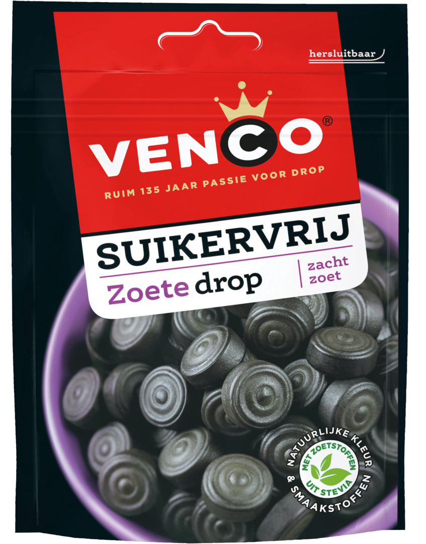 Venco Zoete Drop Suikervrij