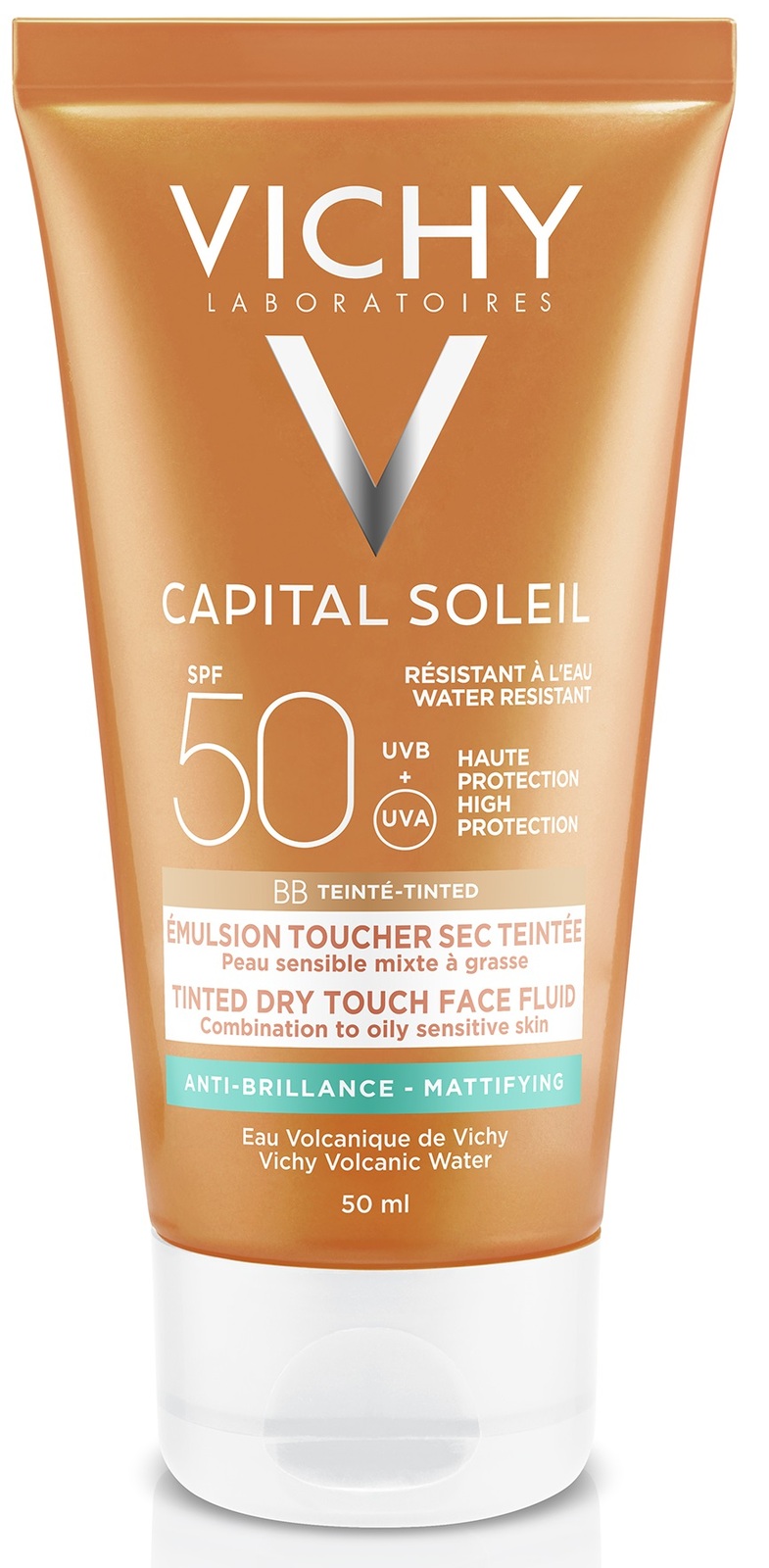 Image of Vichy Capital Soleil Dry Touch BB Zonnecrème SPF50 voor het gezicht 