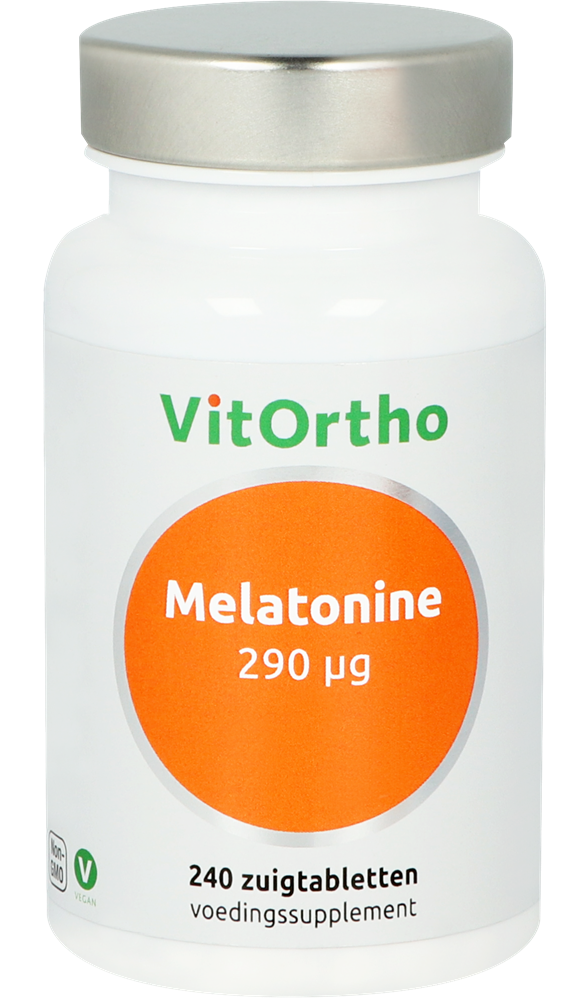 Vitortho melatonine 290 µg zuigtabletten is een voedingssupplement met 290 mcg melatonine per zuigtablet. de ...