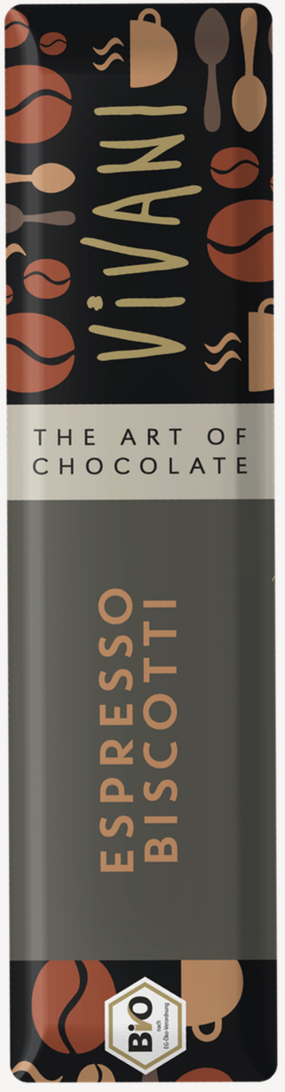 Vivani Chocolade Reep Espresso Biscotti