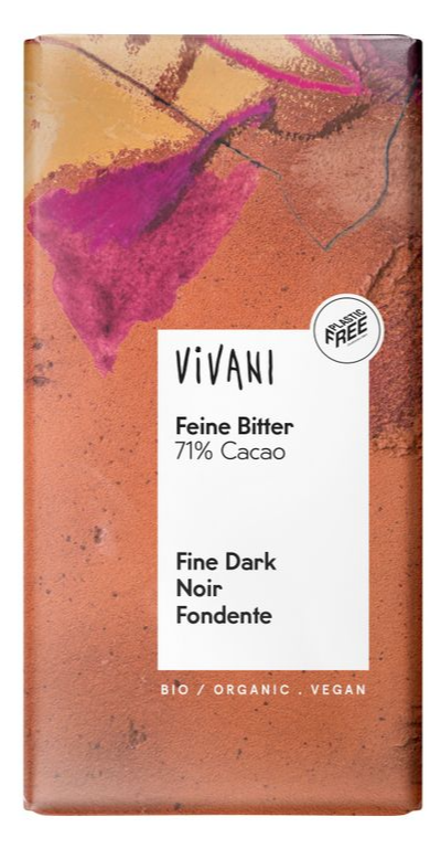 Vivani Feine Bitter 71% Cacao Reep afbeelding