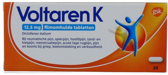 Image of Voltaren K 12,5 mg pijnstiller Filmomhulde Tabletten Diclofenac-Kalium