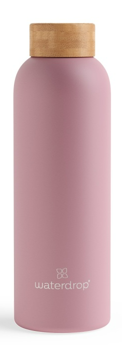 Waterdrop Stalen Fles Pastel Pink Matt 600ml