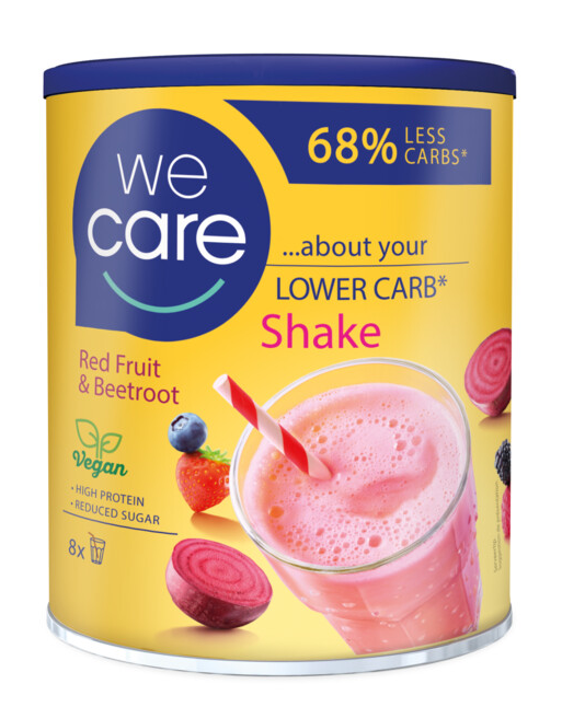 WeCare Lower Carb Shake Rood Fruit & Biet WeCare Lower Carb Shake Rood Fruit & Biet
