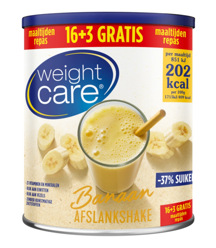 Weight Care Maaltijdshake Banaan 16 + 3 gratis maaltijden