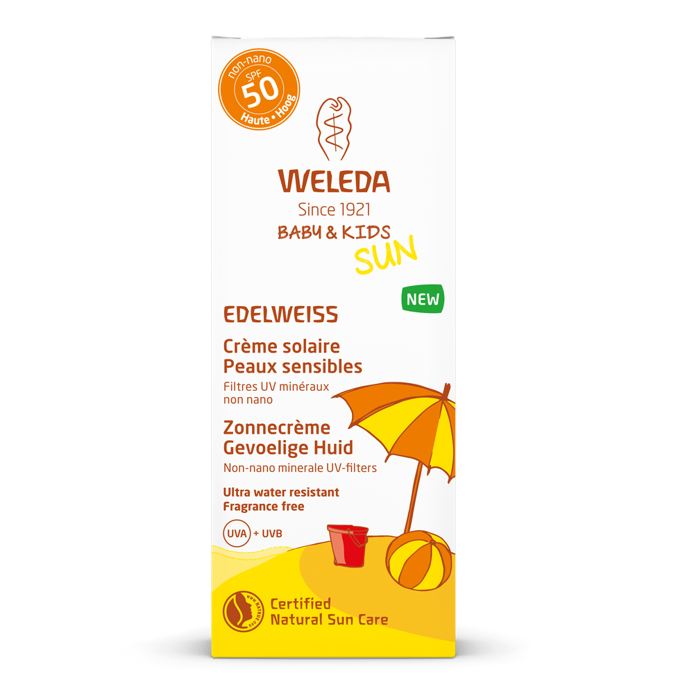 Image of Weleda Sun Edelweiss Sunscreen Lotion Sensitive SPF50