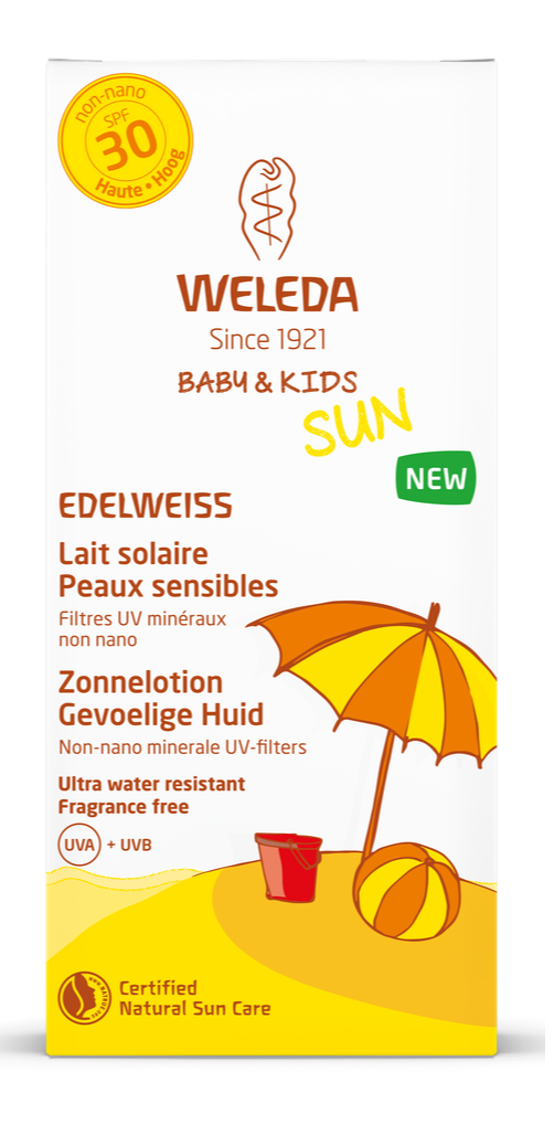 Image of Weleda Sun Edelweiss Zonnelotion Gevoelige Huid SPF30 