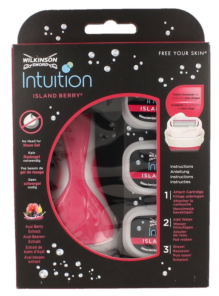 Wilkinson Intuition Island Berry Scheerapparaat + Mesjes